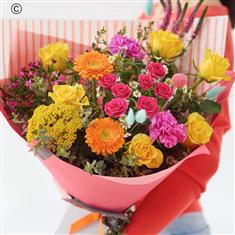 Large Summer Trending Hand-tied including Yellow Roses