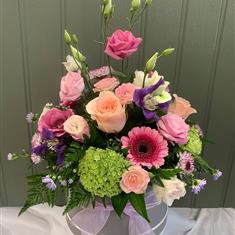 Pastel Hatbox Arrangement