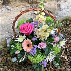 Pretty Pink Pastel Basket